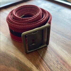 Red and Black Canvas Belt